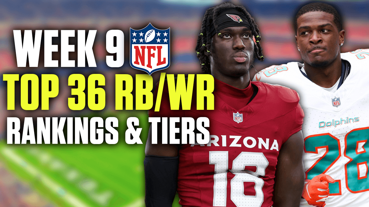 Week 9 Running Back and Wide Receiver Rankings & Tiers (PPR, 2024 Fantasy Football)