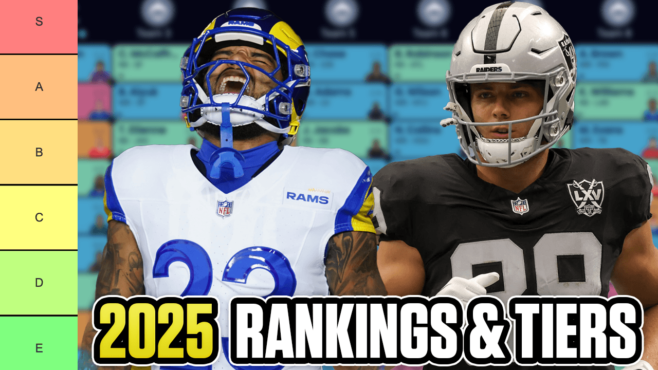 Top 60 Overall Rankings & Tiers (2025 Fantasy Football)