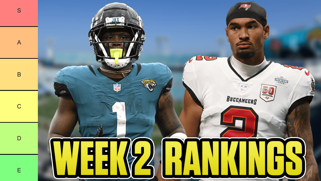 2025 Fantasy Football Week 2 Rankings (RB, WR, QB, TE)