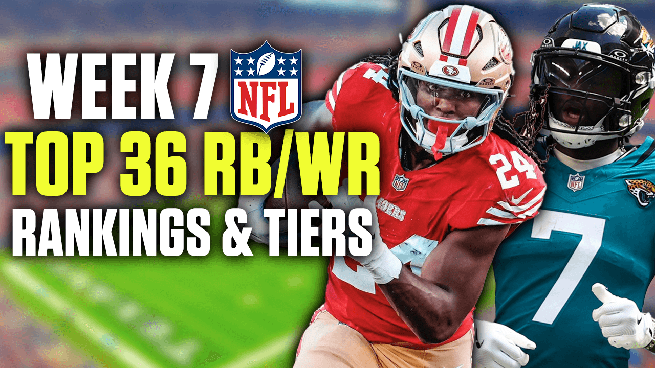 Week 7 Wide Receiver and Running Back Rankings & Tiers (2024 Fantasy Football)