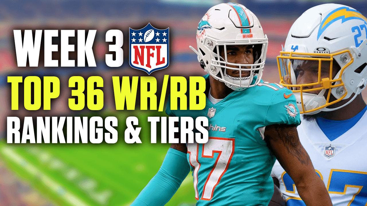 Top 36 Week 3 Wide Receiver and Running Back Rankings & Tiers (2024 Fantasy Football)