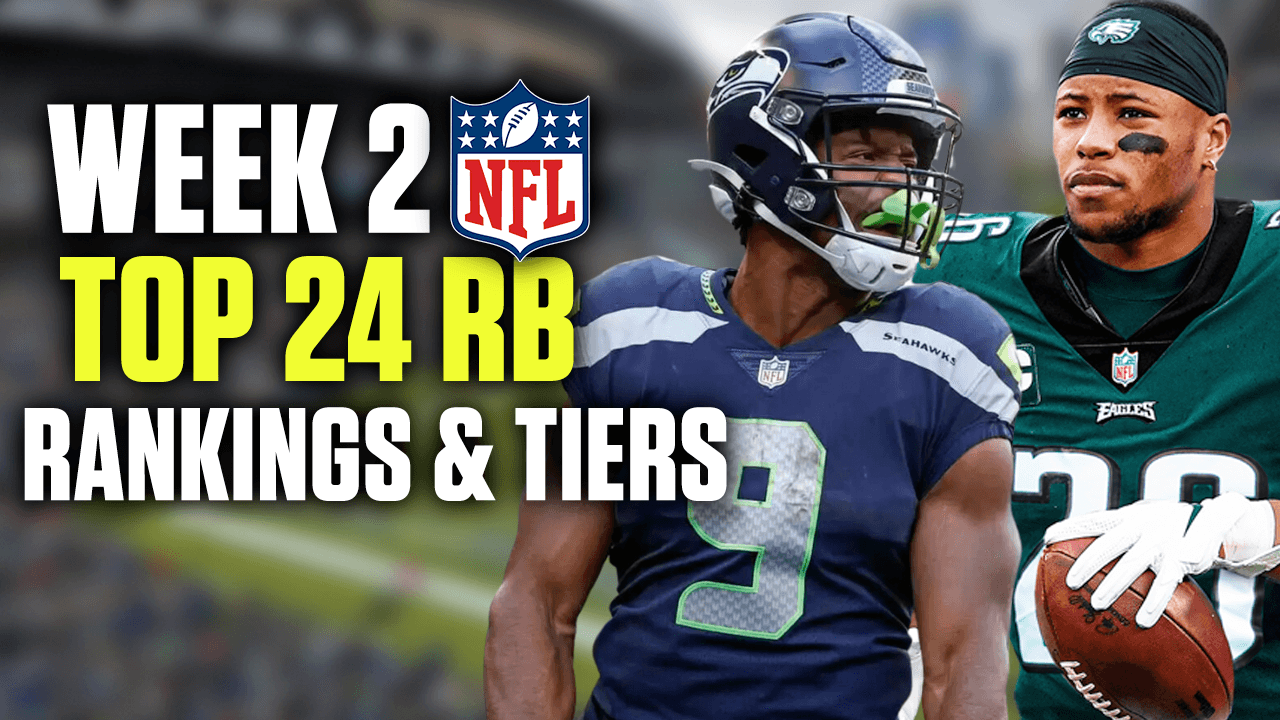 Week 2 Running Back Rankings & Tiers (2024 Fantasy Football)